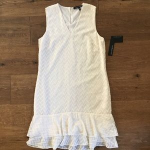 NWT Ruffled Crepe Jacquard Dress